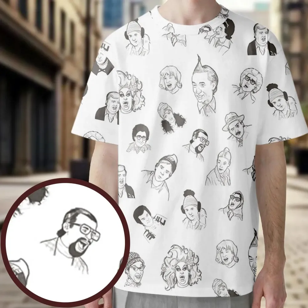 Second City Television Characters All-Over Print Unisex T-Shirt - 3