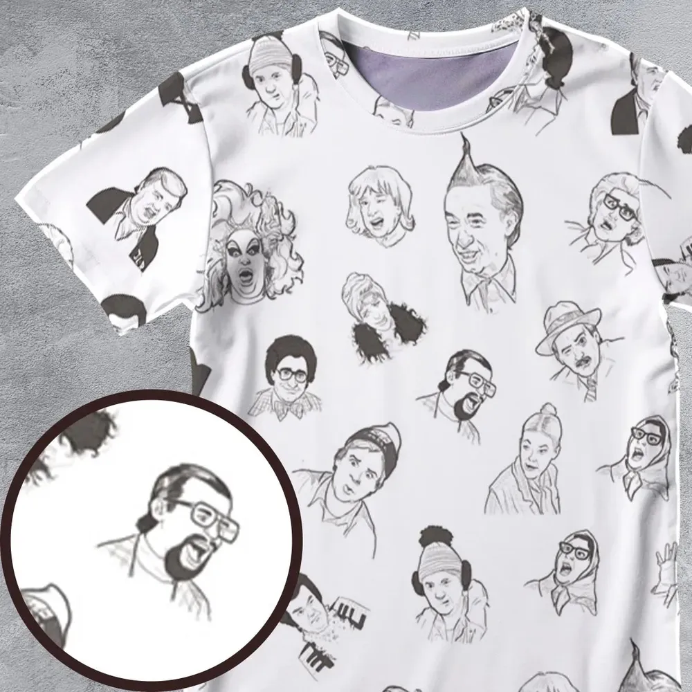 Second City Television Characters All-Over Print Unisex T-Shirt - 4