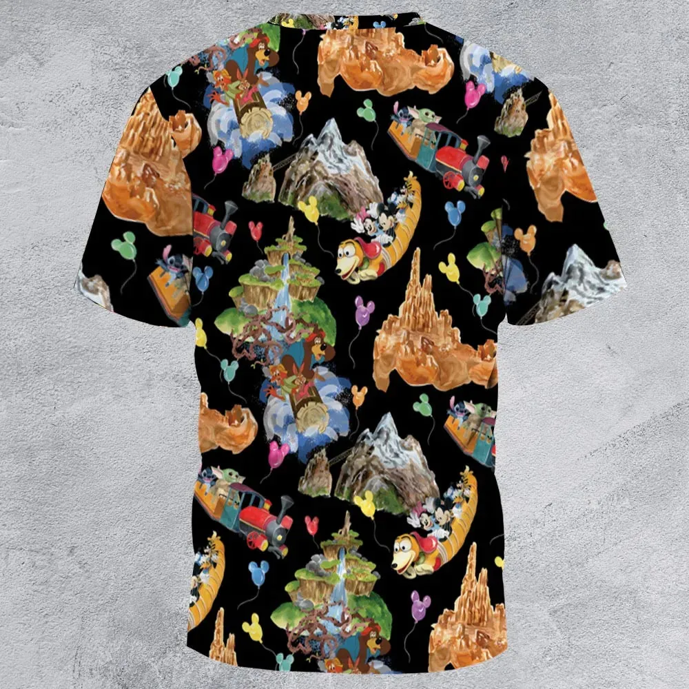 Mountain Magic Kingdom Parks All-Over Print Unisex T-Shirt - 2
