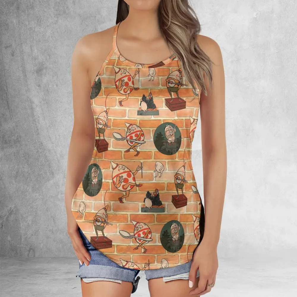 Retro Humpty Dumpty Criss Cross Tank Top - 2