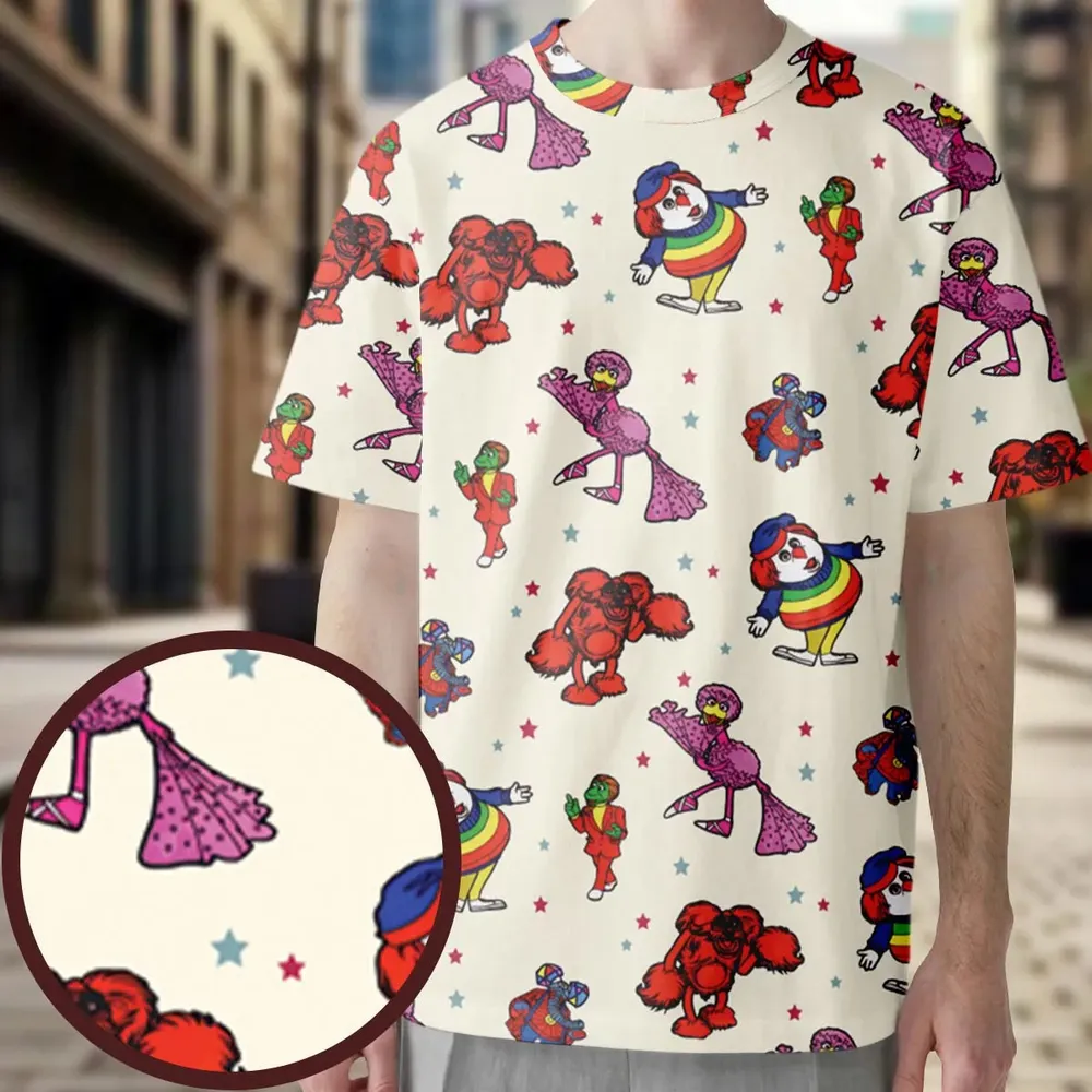 The Great Space Coaster Characters All-Over Print Unisex T-Shirt - 3