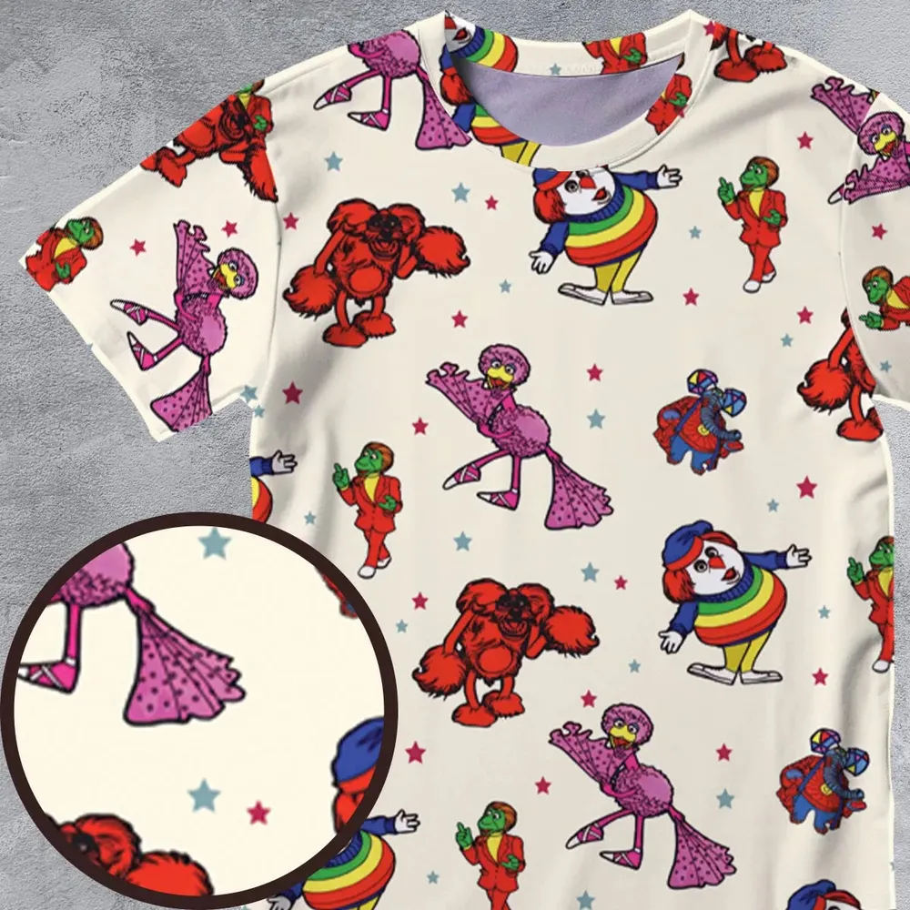 The Great Space Coaster Characters All-Over Print Unisex T-Shirt - 4