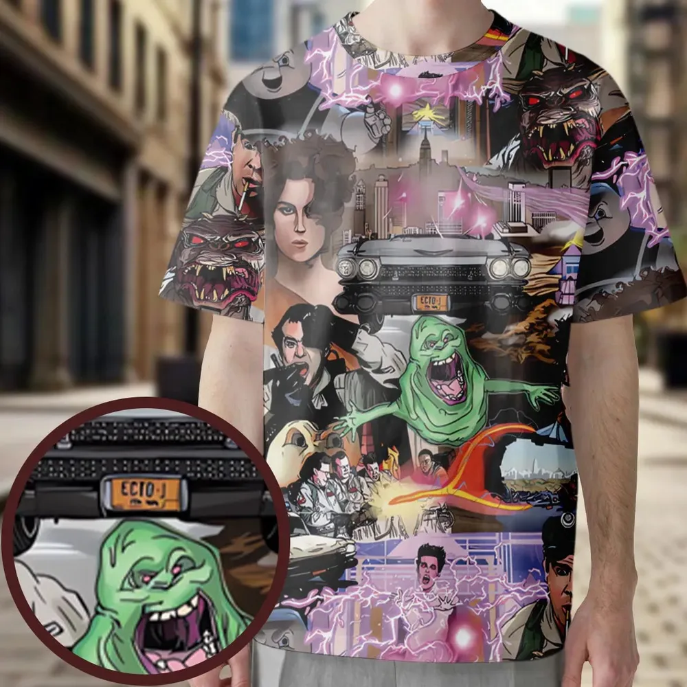 Ghostbusters Comic Style Montage All-Over Print Unisex T-Shirt - 3