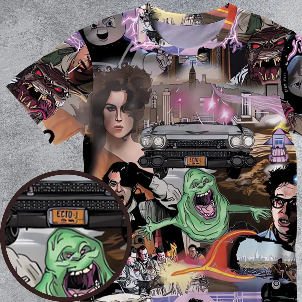 Ghostbusters Comic Style Montage All-Over Print Unisex T-Shirt - 4