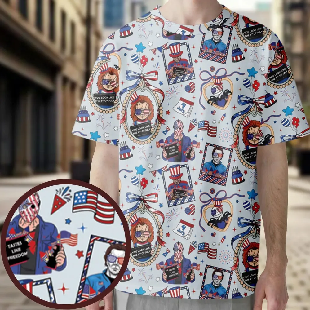 Patriotic Horror All-Over Print Unisex T-Shirt - 3