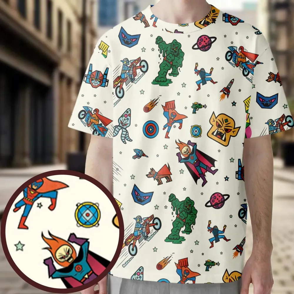 Nastalgic Cartoon Villains All-Over Print Unisex T-Shirt - 3