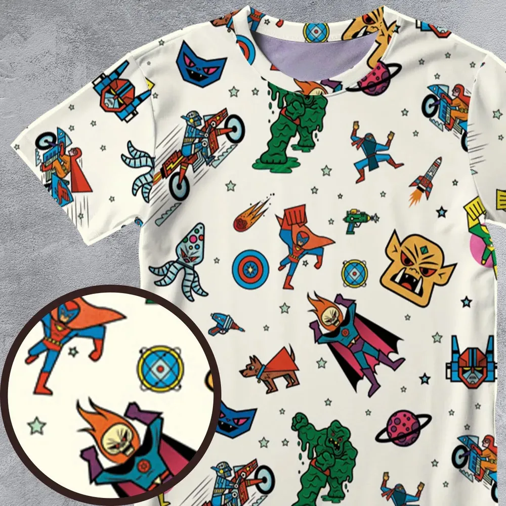 Nastalgic Cartoon Villains All-Over Print Unisex T-Shirt - 4