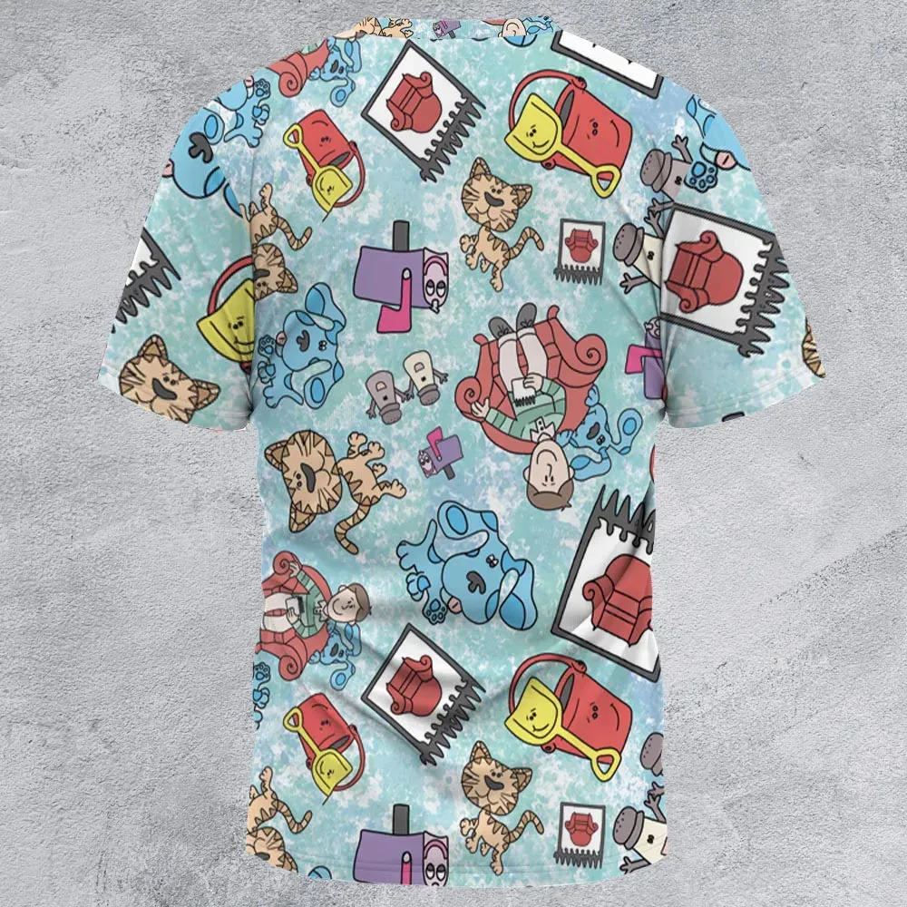 Blue's Clues Friend Party All-Over Print Unisex T-Shirt - 2