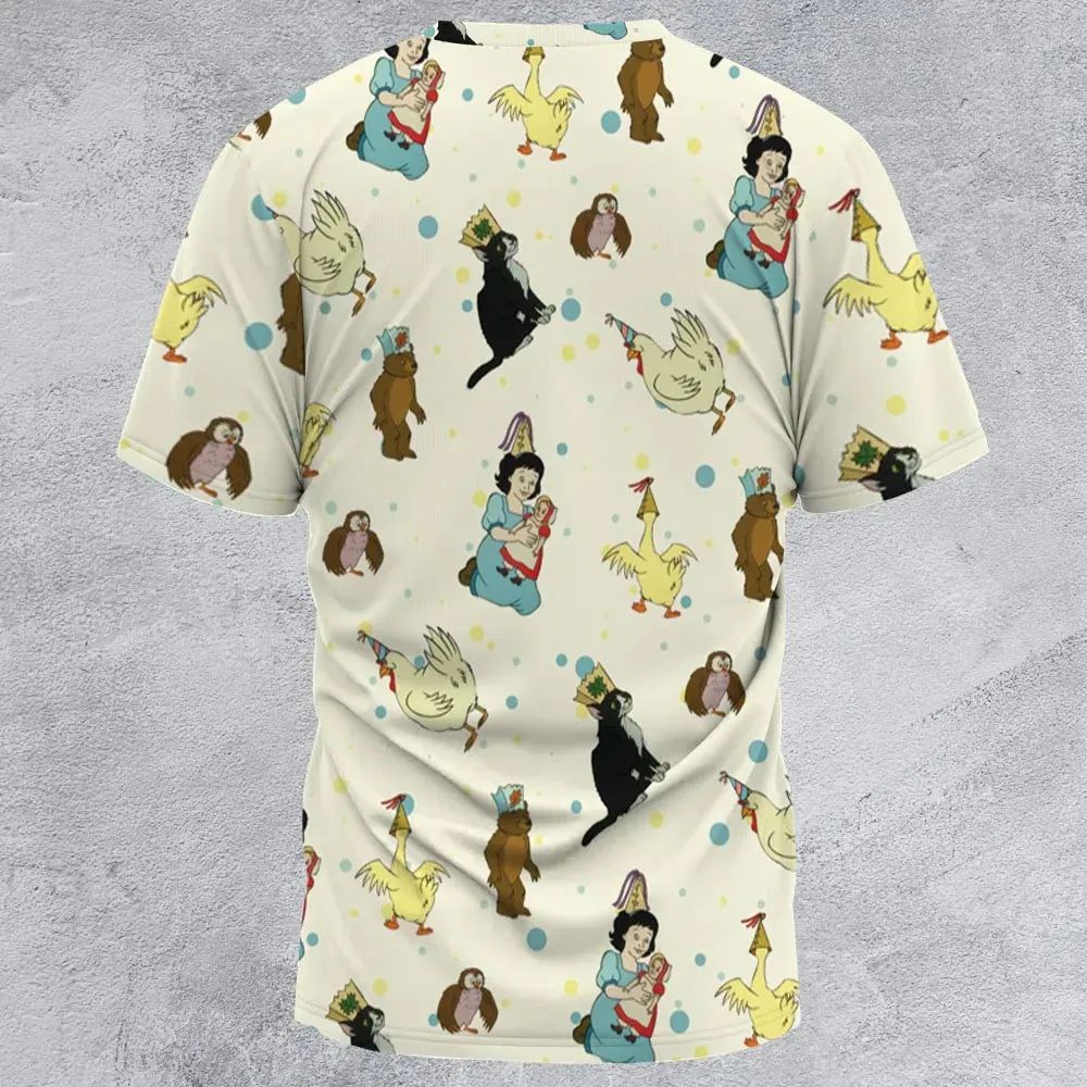 The Curious Cub and His Forest Friends Little Bear All-Over Print Unisex T-Shirt - 2