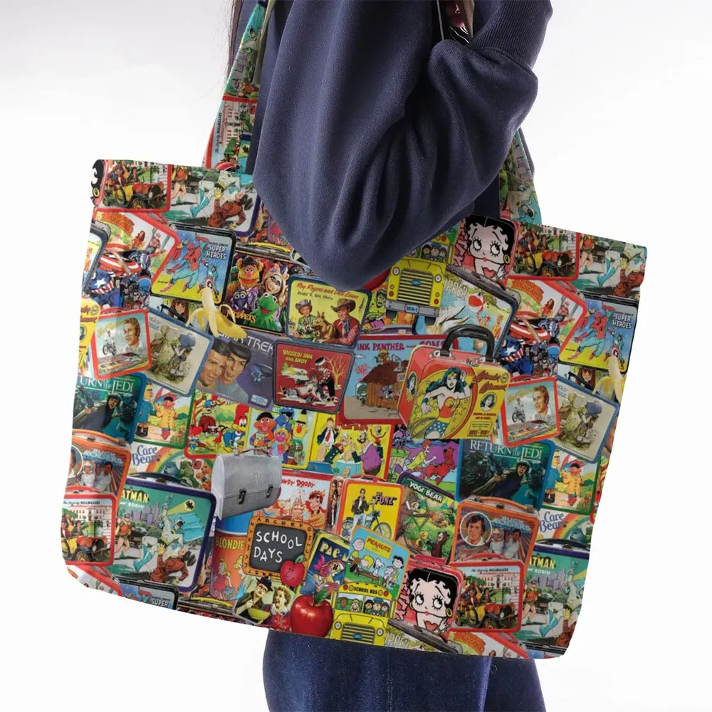 Retro Land TV Shows Large Tote Bag - 2