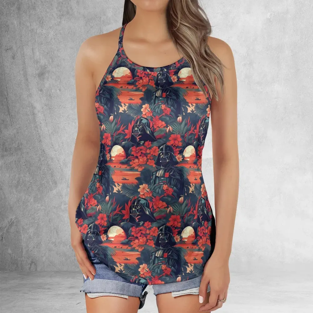 Dark Side of the Tropics Criss Cross Tank Top - 2