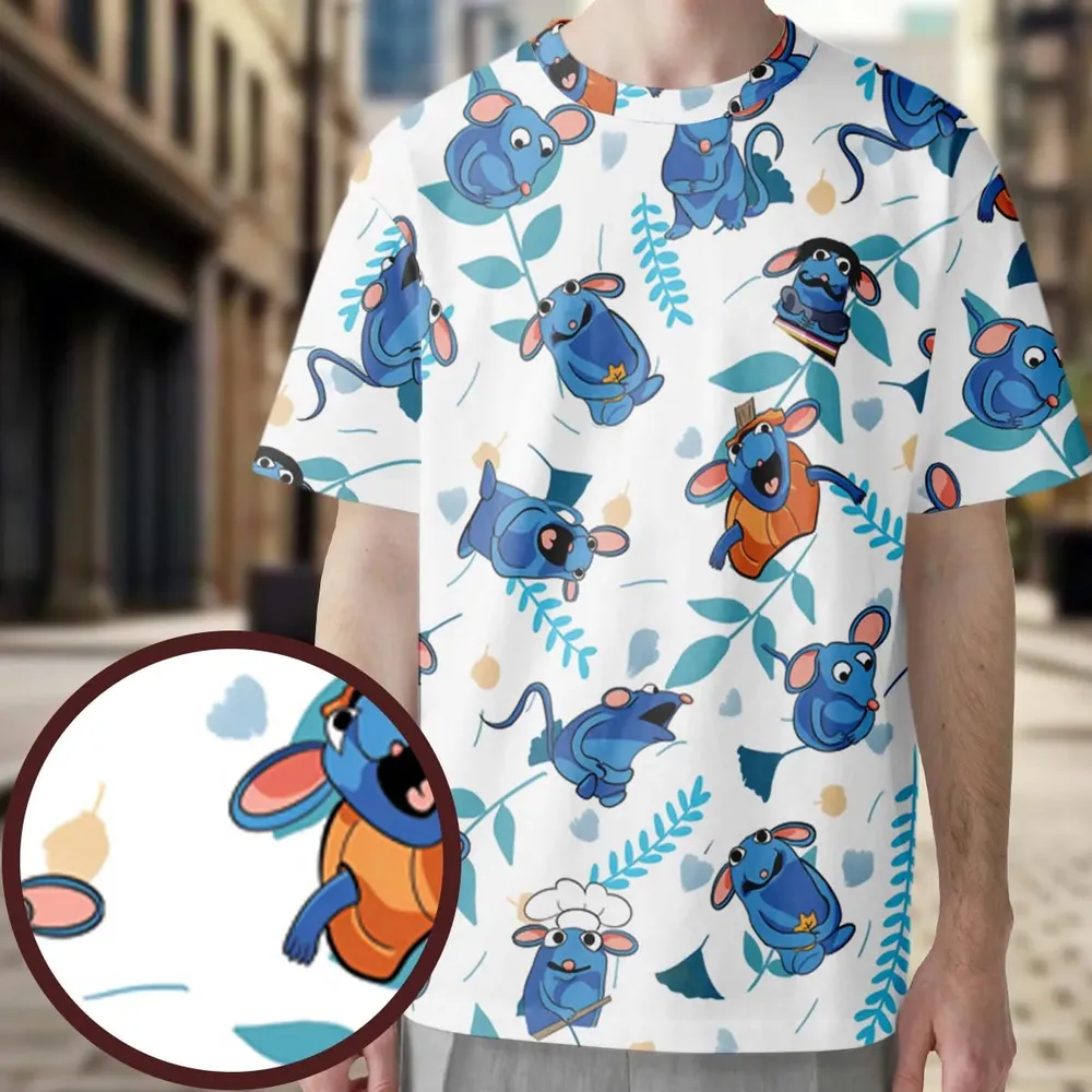 Cute Tutter Bear in the Big Blue House All-Over Print Unisex T-Shirt - 3