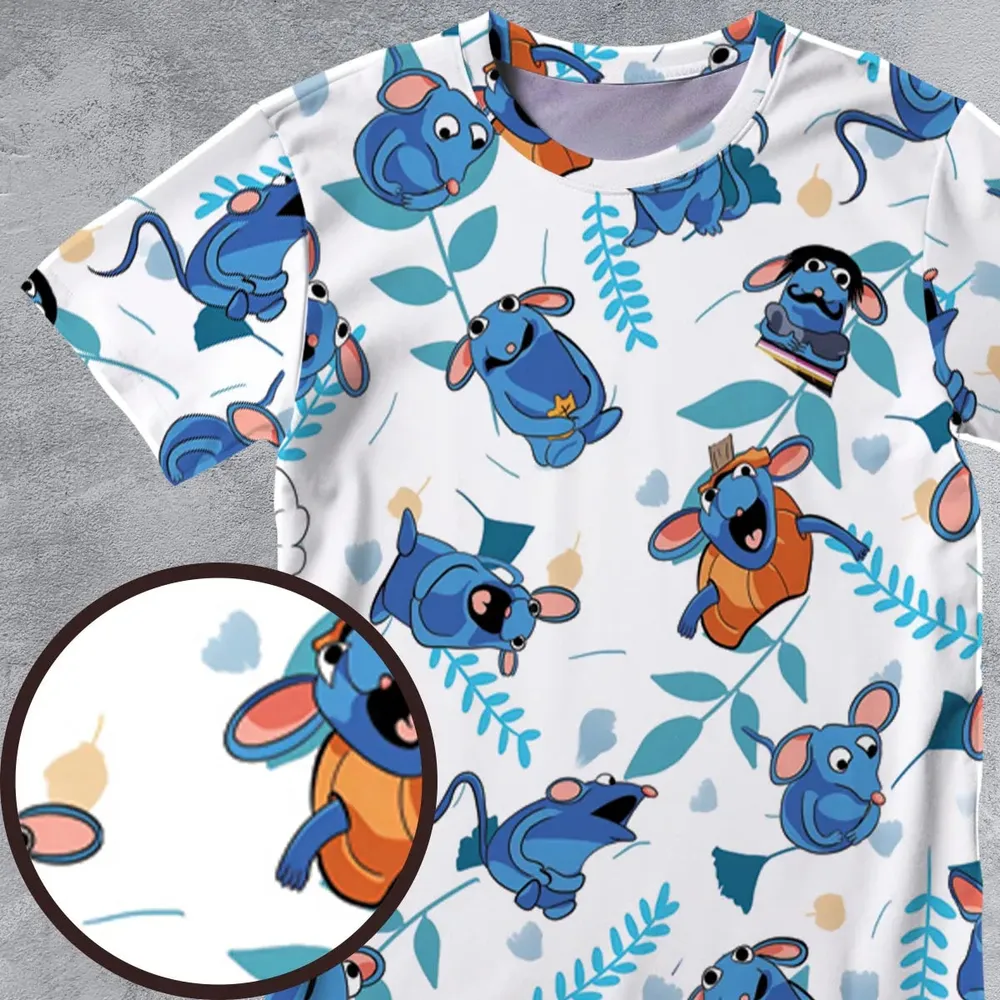 Cute Tutter Bear in the Big Blue House All-Over Print Unisex T-Shirt - 4