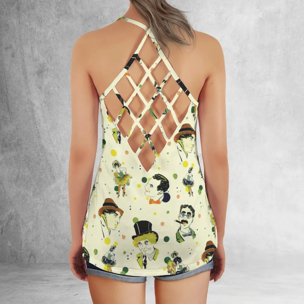 The Cocoanuts The Marx Brothers Criss Cross Tank Top - 3
