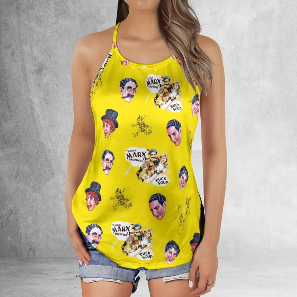 The Duck Soup The Marx Brothers Criss Cross Tank Top - 2