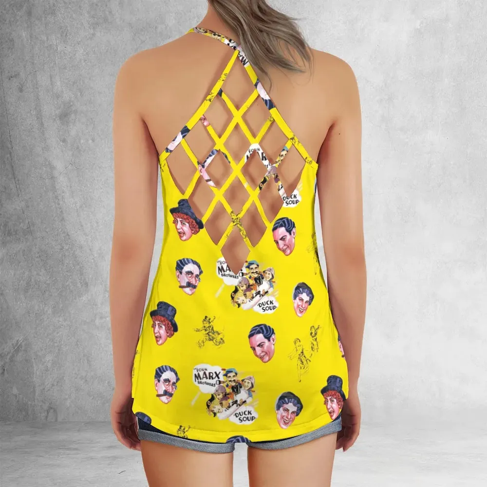 The Duck Soup The Marx Brothers Criss Cross Tank Top - 3
