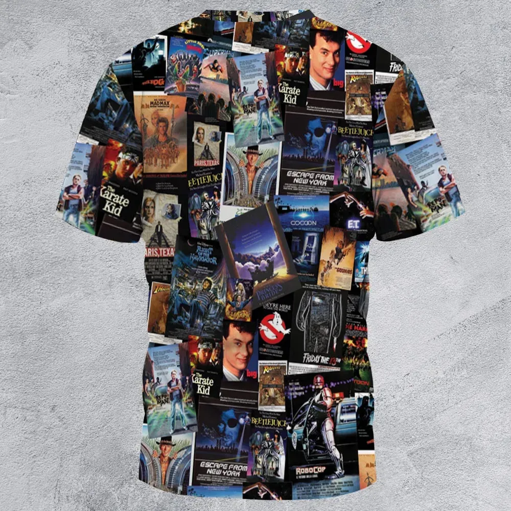 1980s Movie All-Over Print Unisex T-Shirt - 2