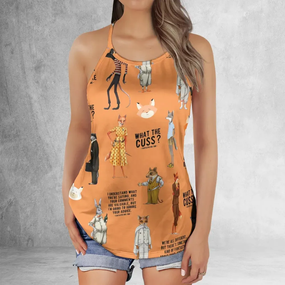 Cuss You Are Fantastic Mr. Fox Criss Cross Tank Top - 2
