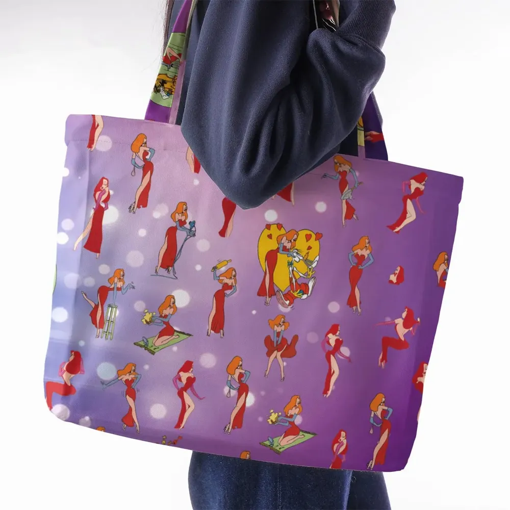 Red Hot Jessica Rabbit Who Framed Roger Rabbit Large Tote Bag - 2