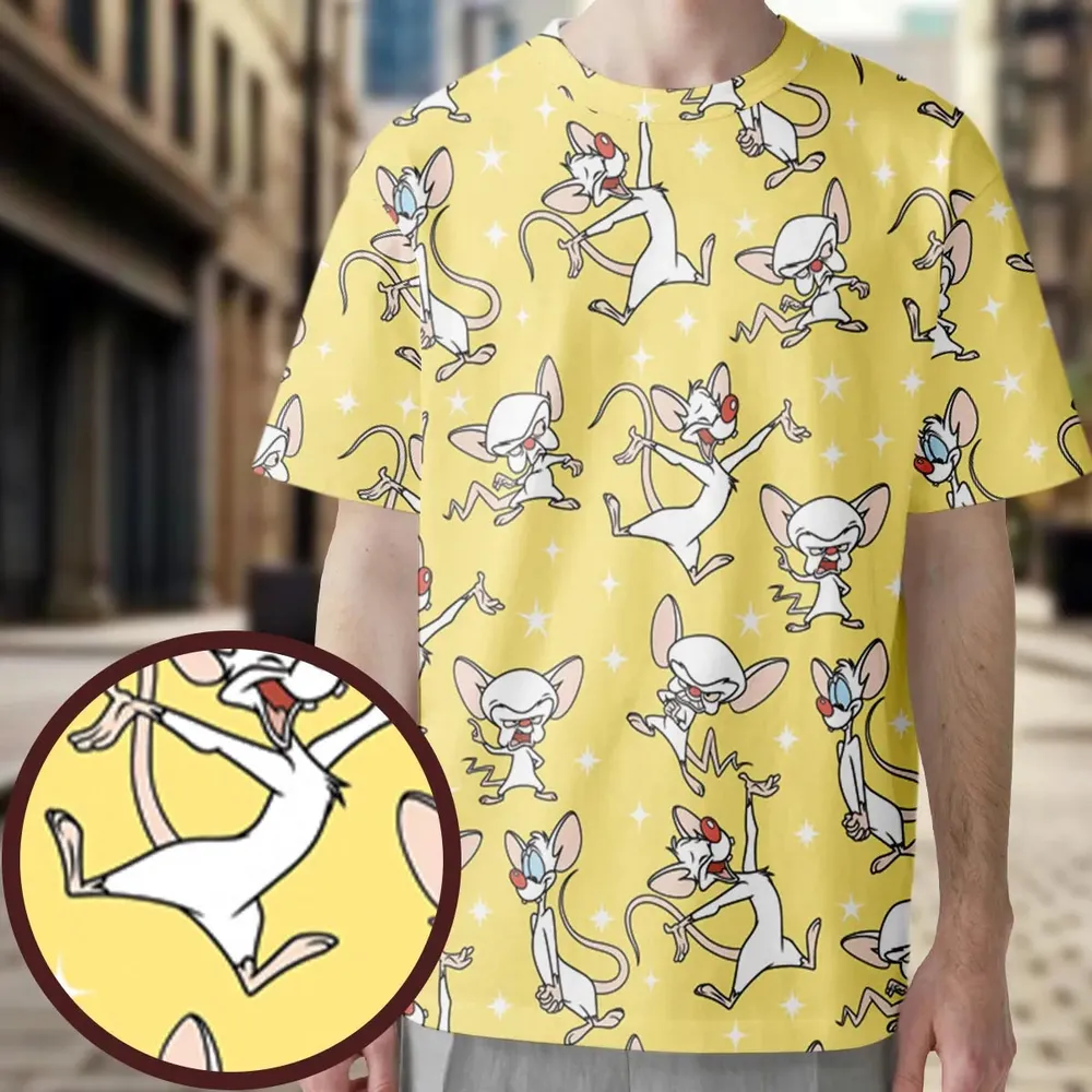 Lab Style Pinky and the Brain All-Over Print Unisex T-Shirt - 3