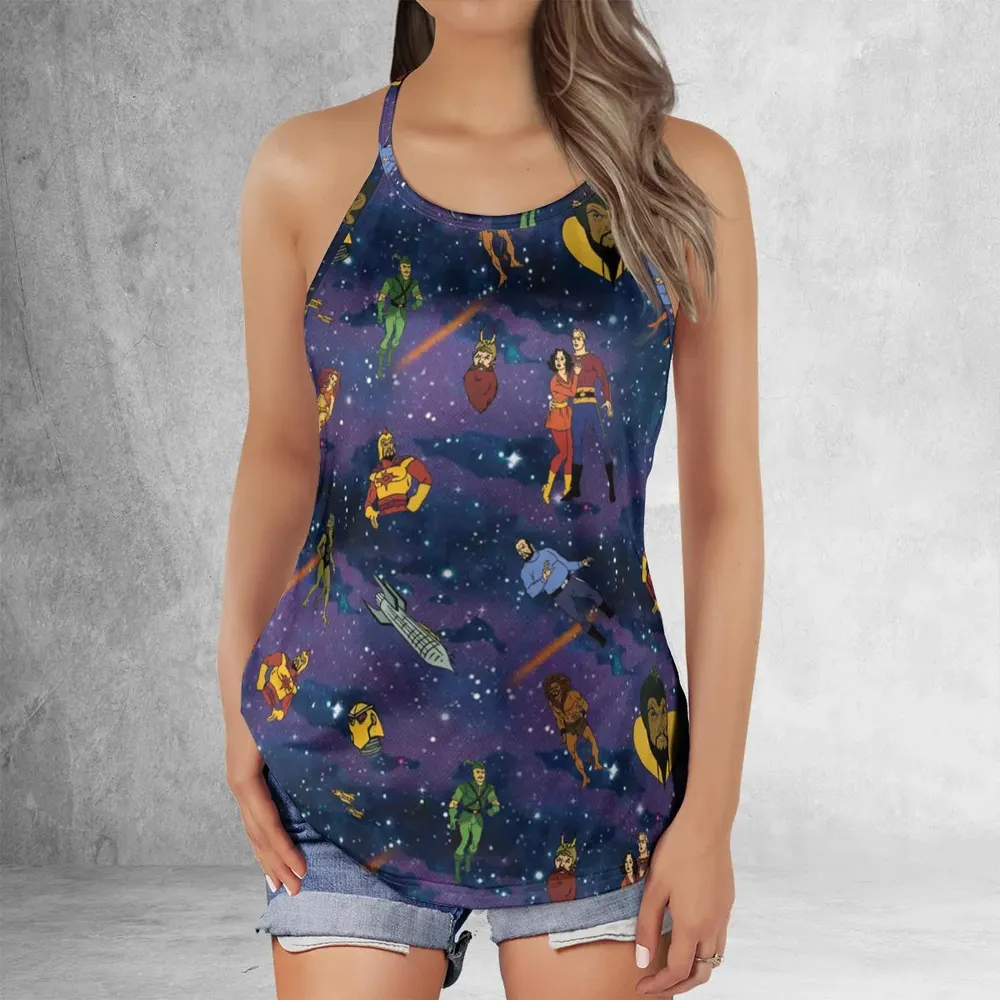 Flash Gordon Cartoon Characters Criss Cross Tank Top - 2