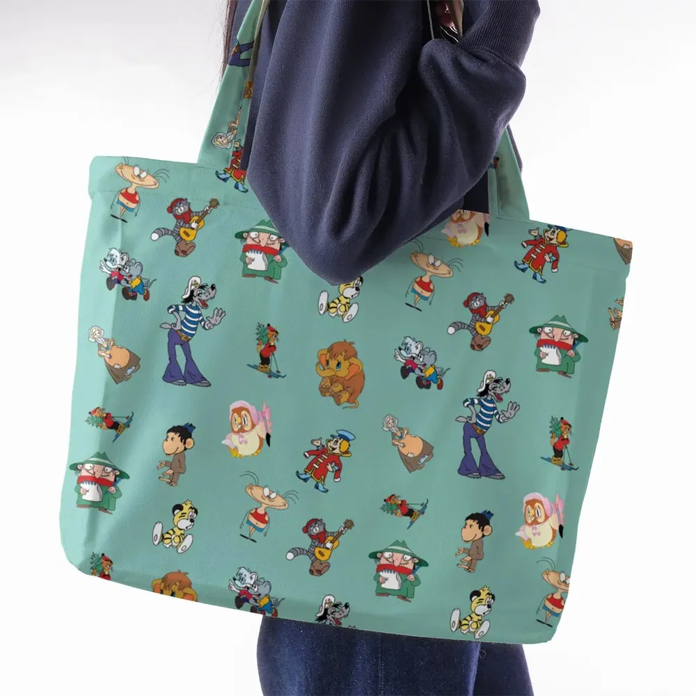 Russian Cartoon Characters Large Tote Bag - 2