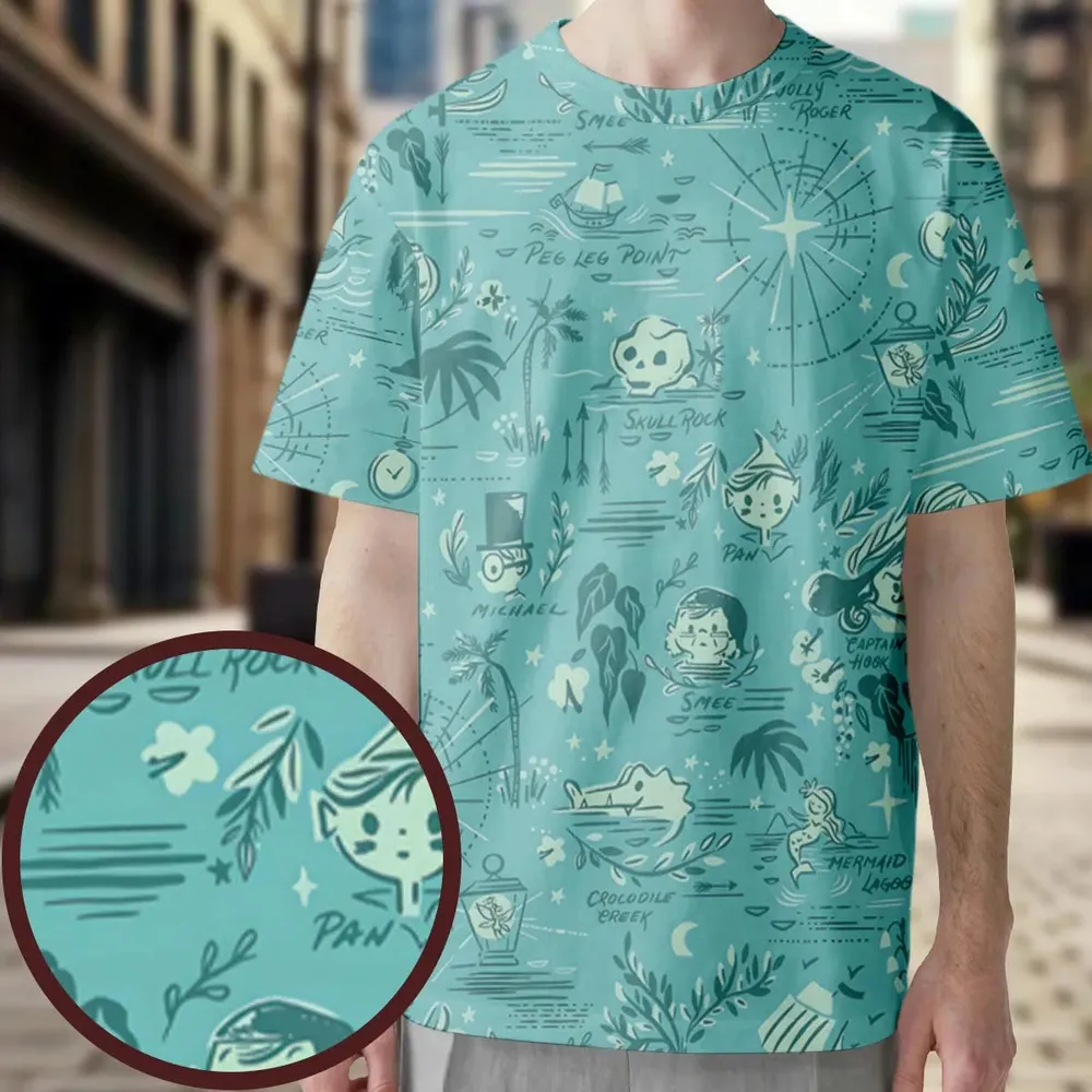 Forever Neverland Peter Pan All-Over Print Unisex T-Shirt - 3