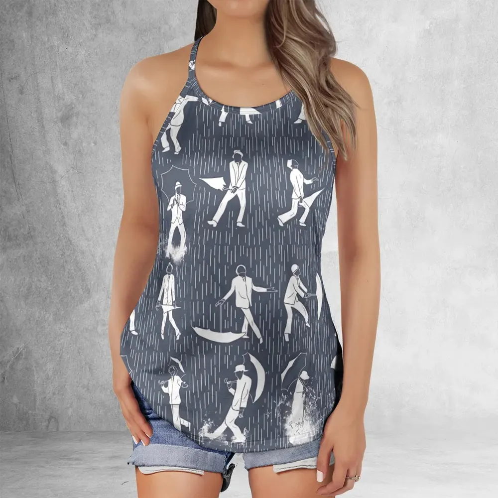 Singin' in the Rain Wall Mural Criss Cross Tank Top - 2