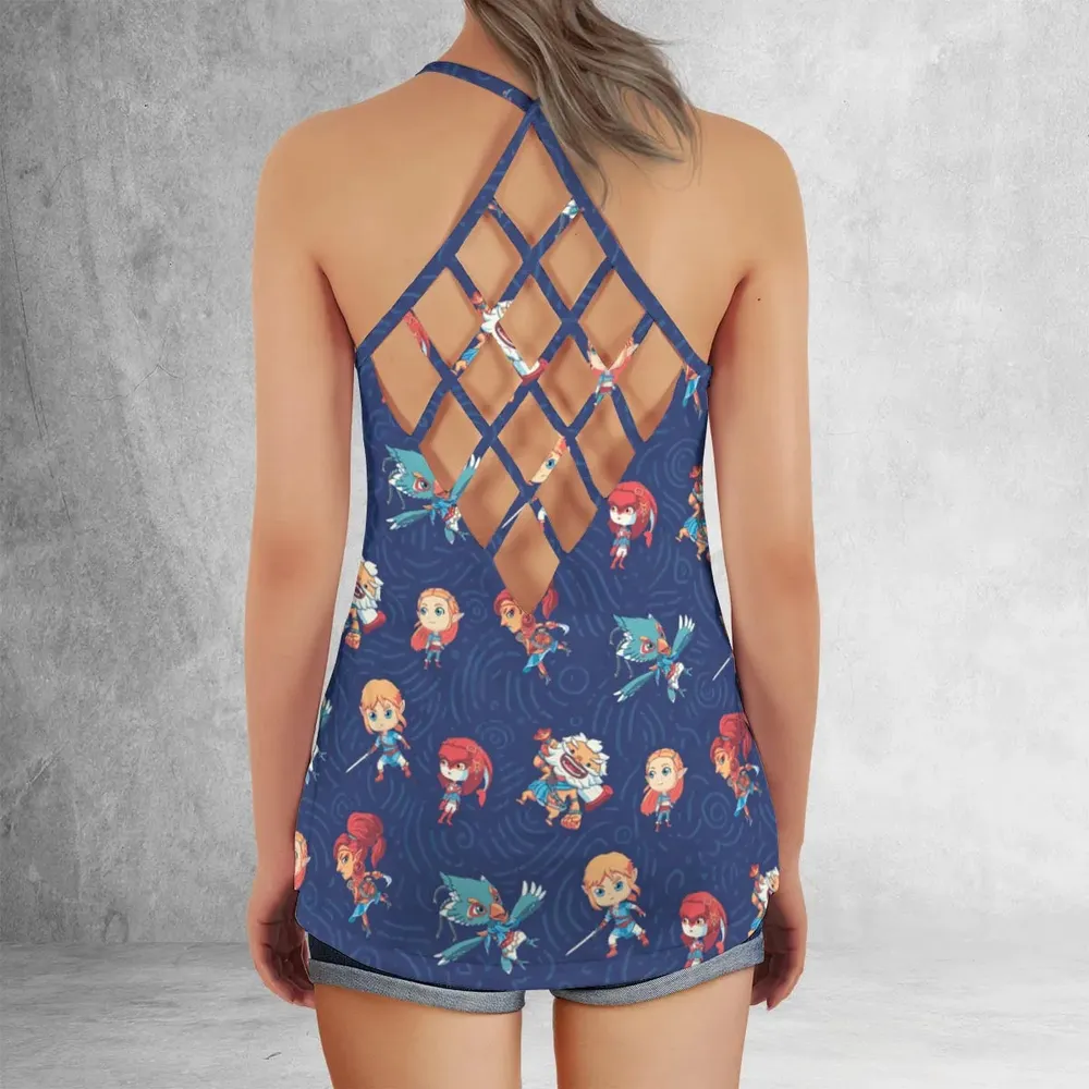 Legend The Legend of Zelda Criss Cross Tank Top - 3
