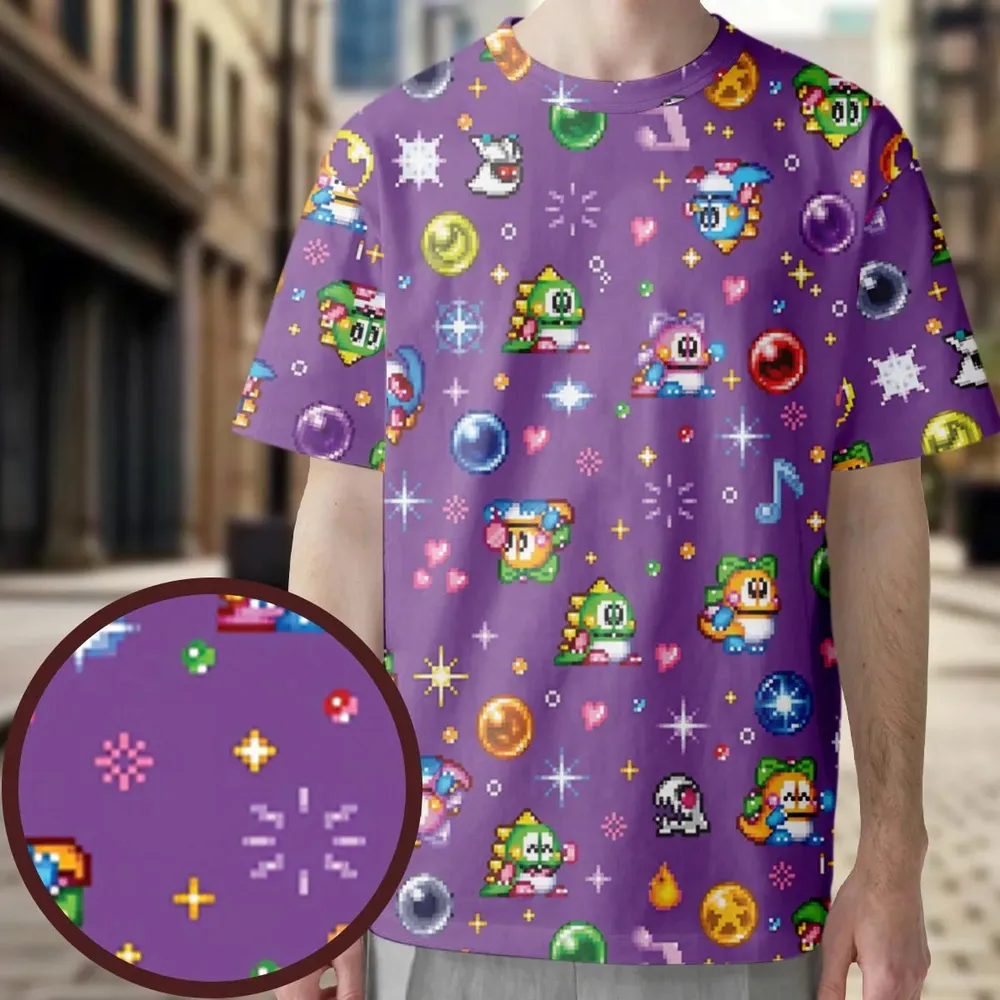 Bubble Bobble Classic All-Over Print Unisex T-Shirt - 3