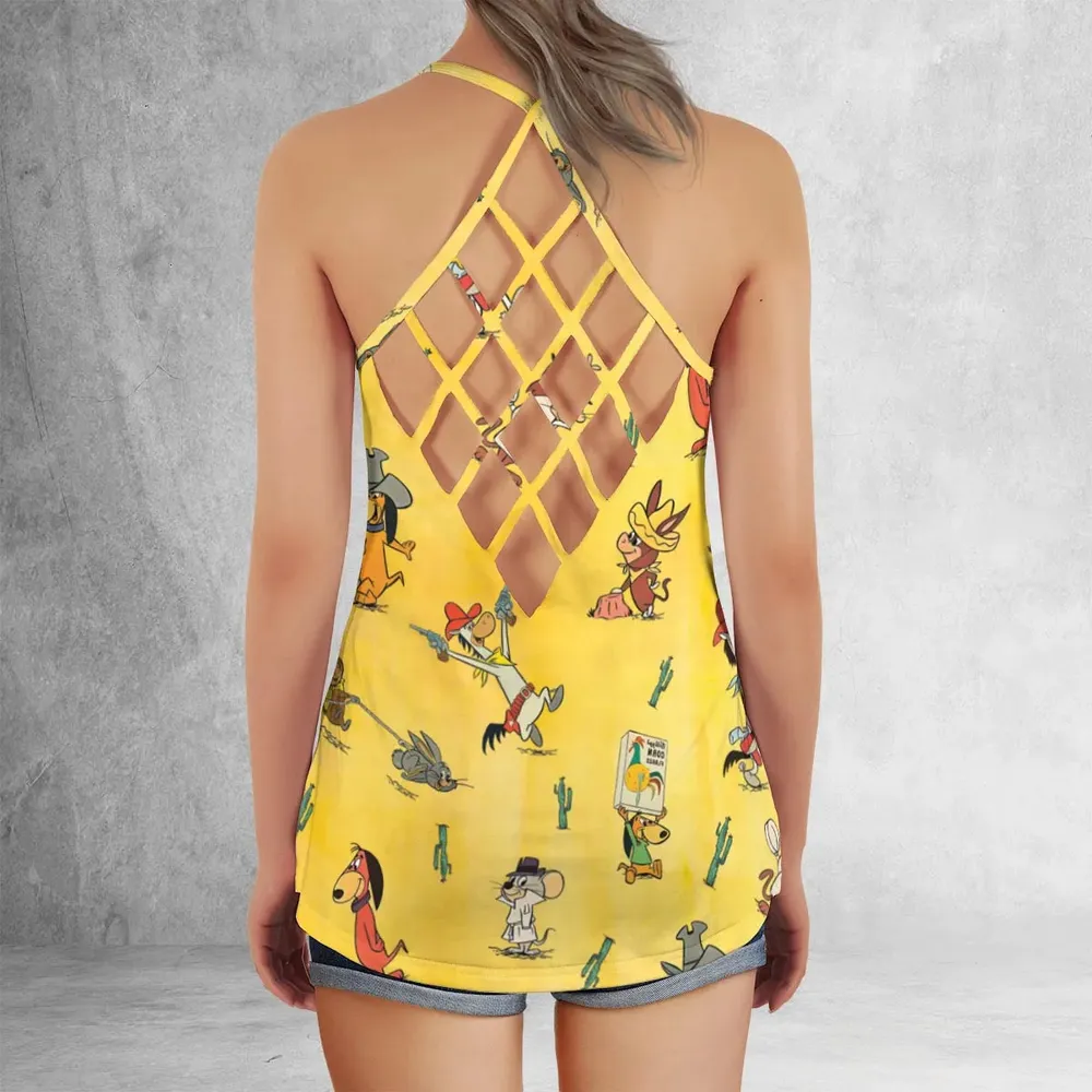 The Quick Draw McGraw Show Characters Criss Cross Tank Top - 3