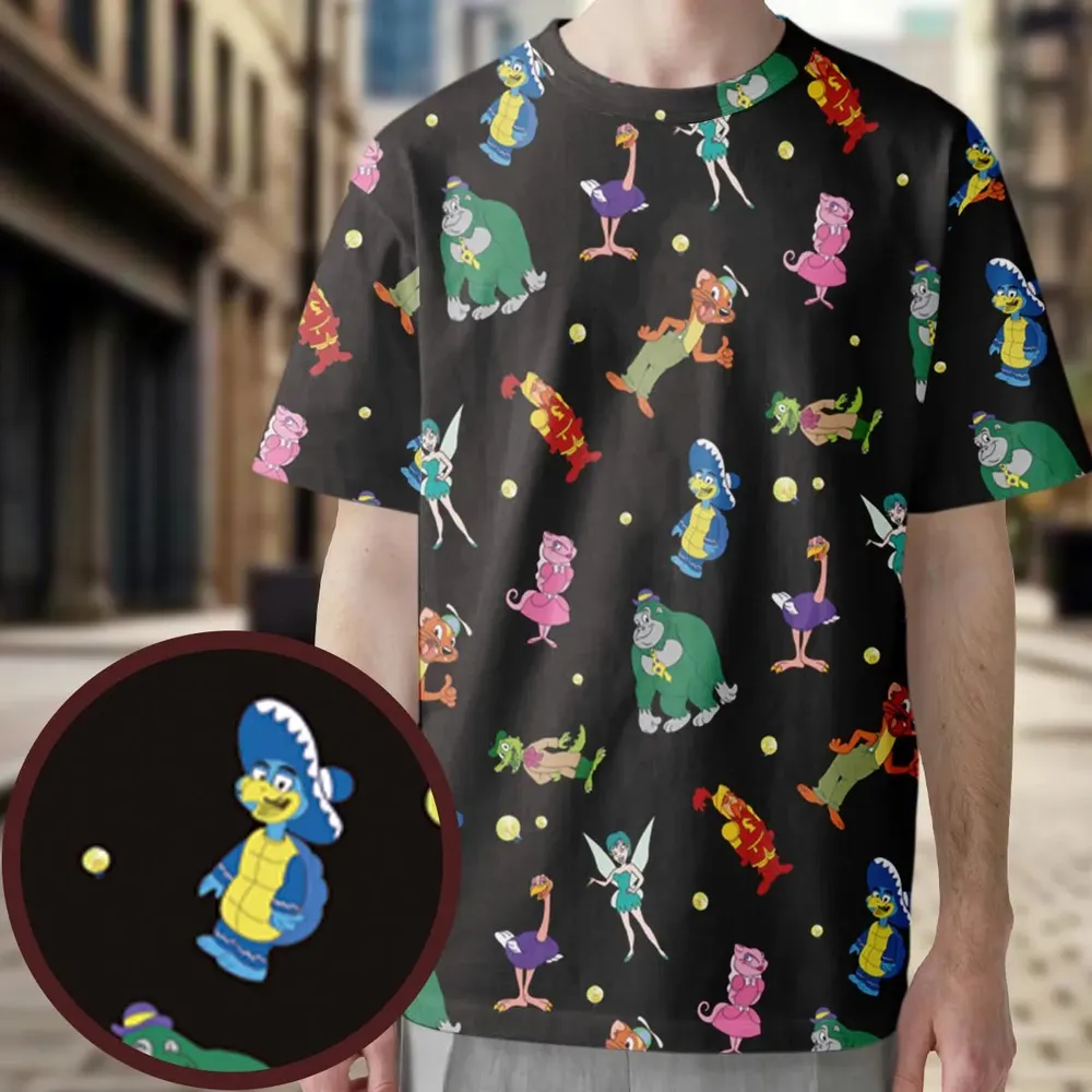 Willy's Vintage Charracters All-Over Print Unisex T-Shirt - 3