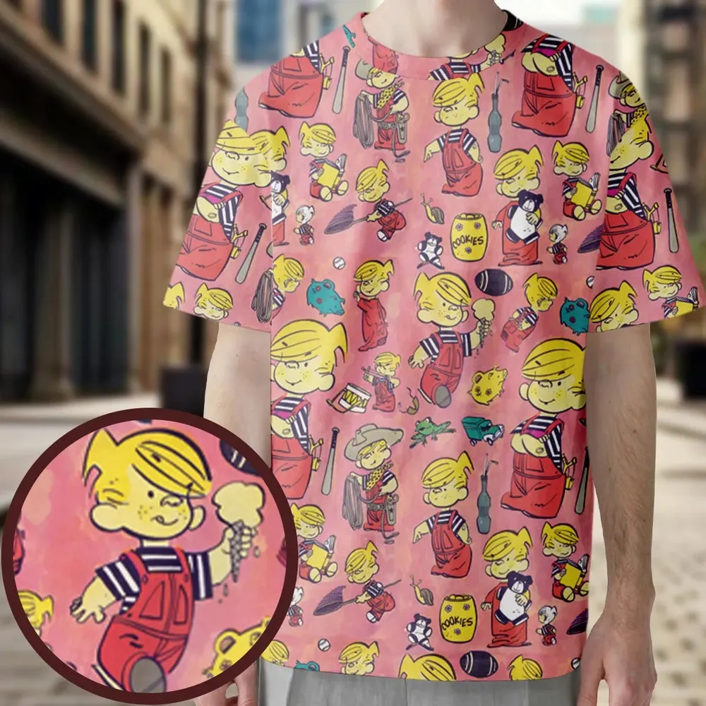 Just Pretend I'm Listening Dennis The Menace All-Over Print Unisex T-Shirt - 3