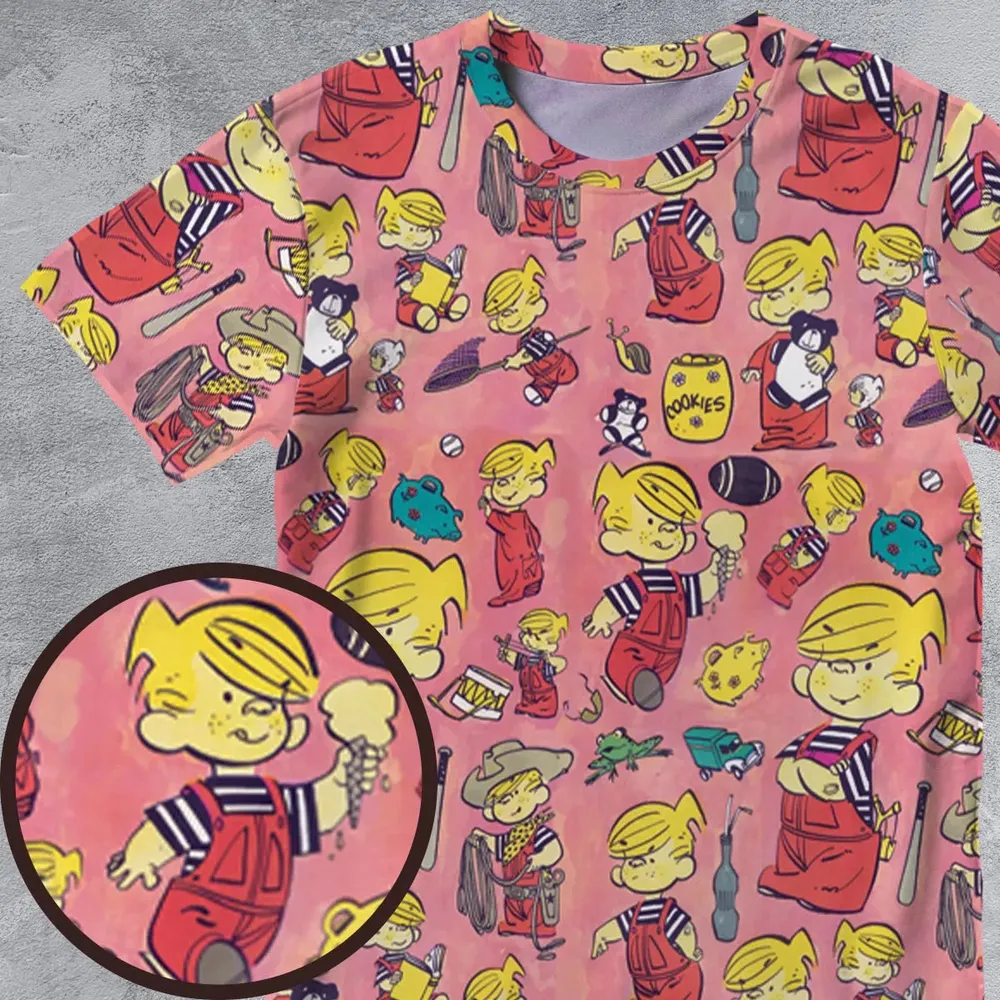 Just Pretend I'm Listening Dennis The Menace All-Over Print Unisex T-Shirt - 4