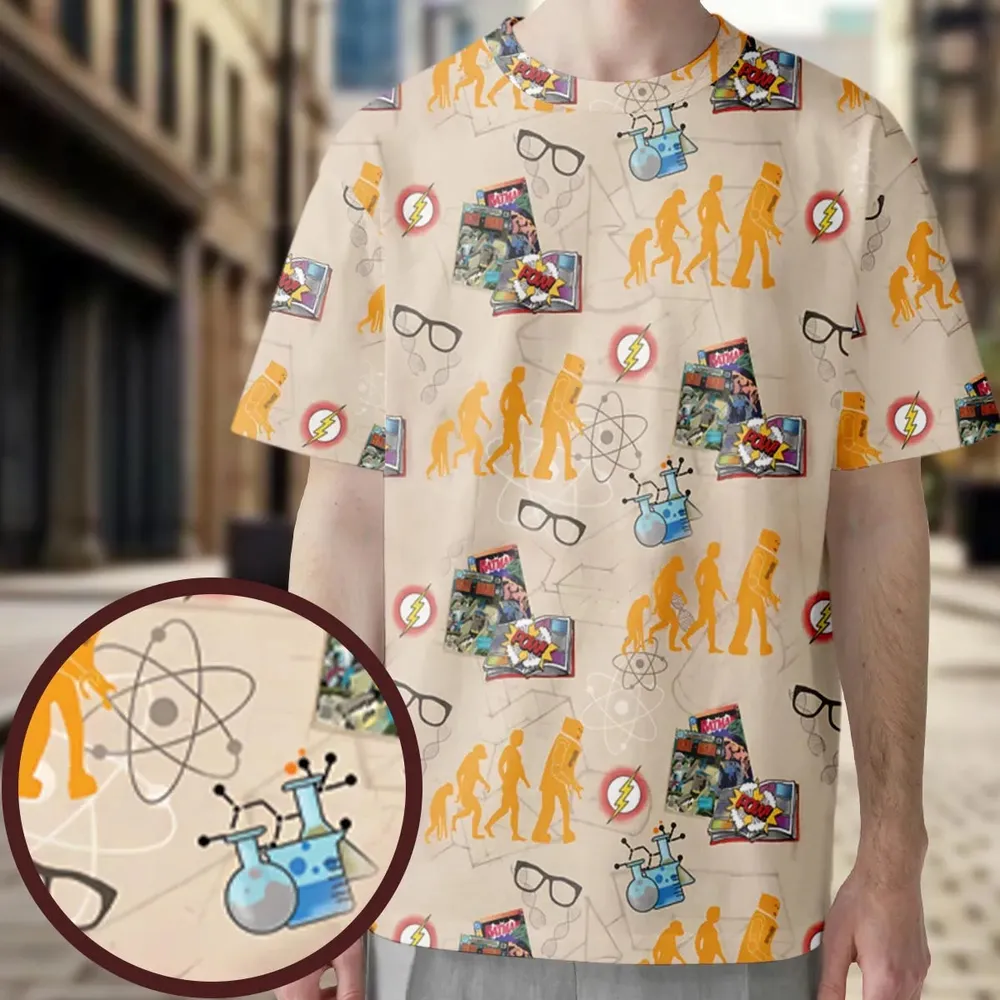 Geek Alert The Big Bang Theory All-Over Print Unisex T-Shirt - 3