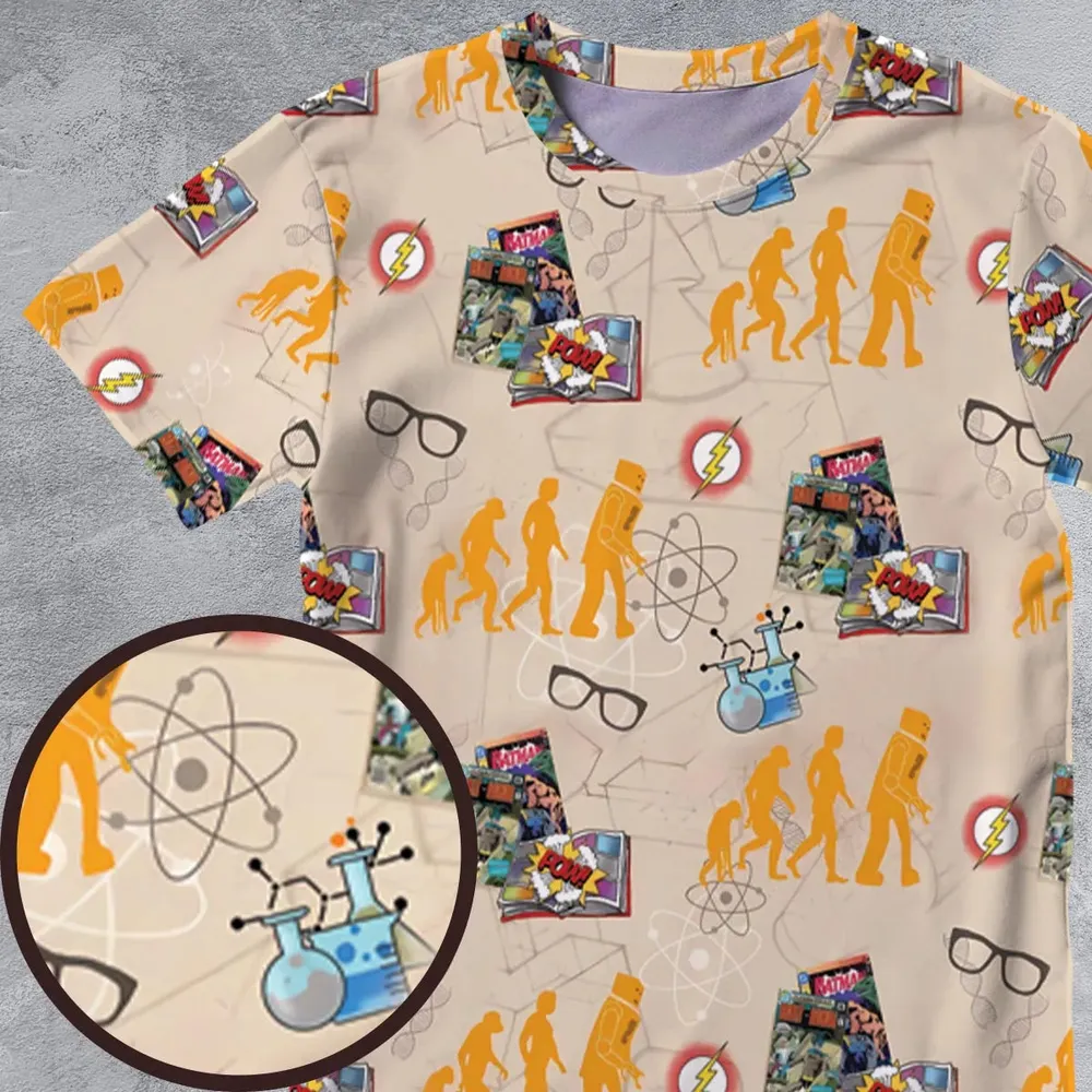Geek Alert The Big Bang Theory All-Over Print Unisex T-Shirt - 4