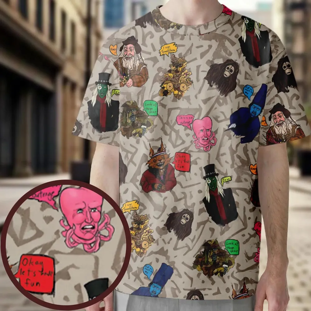 Look At Them Shine Mighty Boosh All-Over Print Unisex T-Shirt - 3