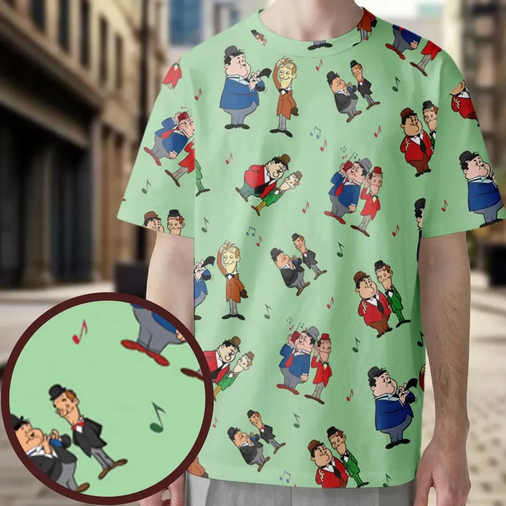 Another Fine Mess Laurel And Hardy All-Over Print Unisex T-Shirt - 3