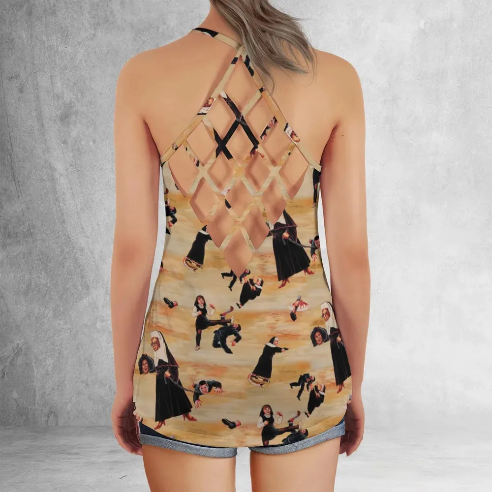 Bless You Sister Act Criss Cross Tank Top - 3