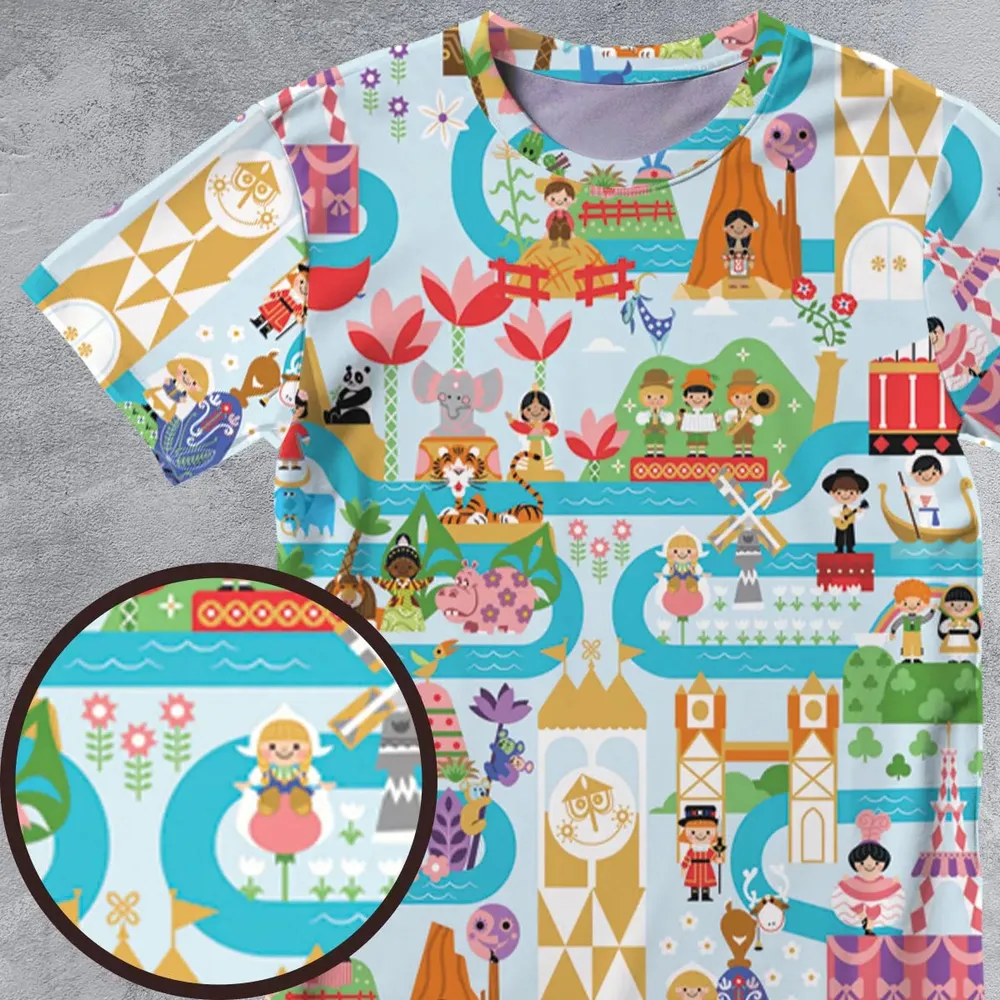 It's Small World Map All-Over Print Unisex T-Shirt - 4