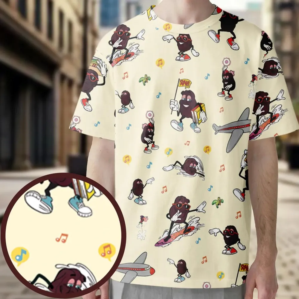 Hardee's california Raisins Mascots All-Over Print Unisex T-Shirt - 3