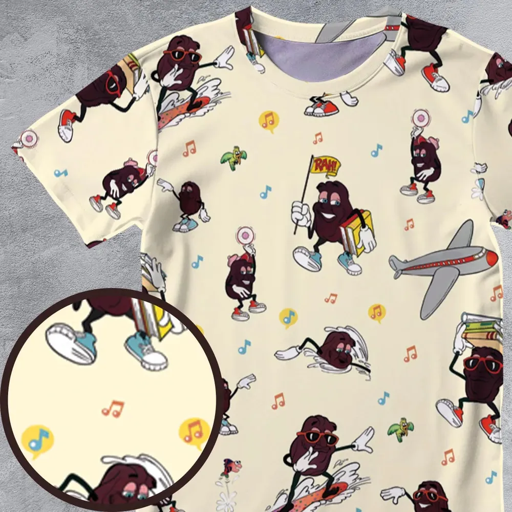 Hardee's california Raisins Mascots All-Over Print Unisex T-Shirt - 4