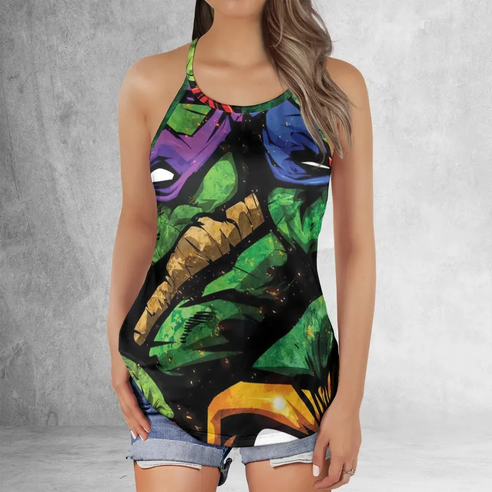 Four Ninja Turtles TMNT Criss Cross Tank Top - 2