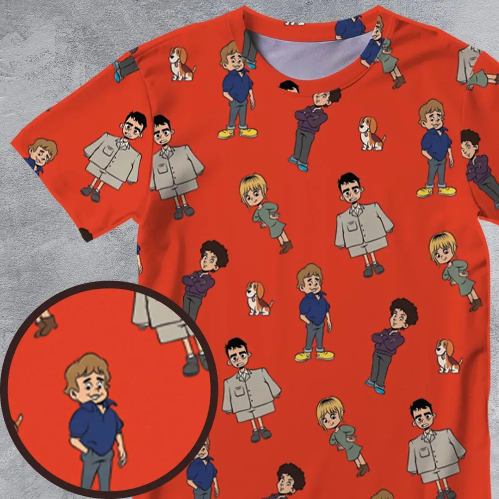 Lil Talking Heads All-Over Print Unisex T-Shirt - 4