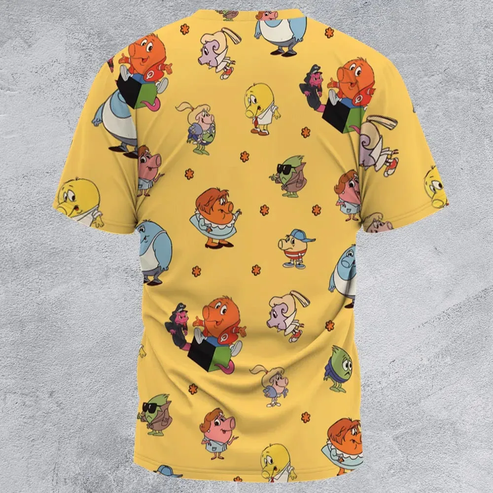 80s Arcade Game Qbert All-Over Print Unisex T-Shirt - 2