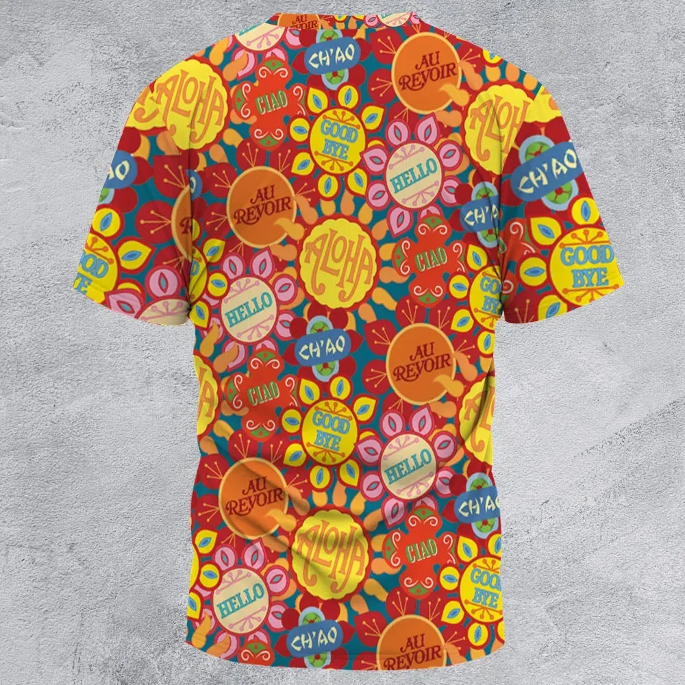 It's a Small World Flowers All-Over Print Unisex T-Shirt - 2