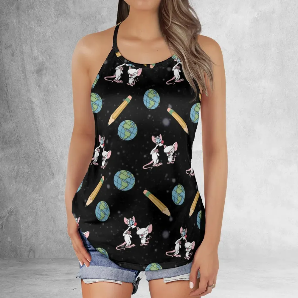 Geek Drip Pinky and The Brain Criss Cross Tank Top - 2
