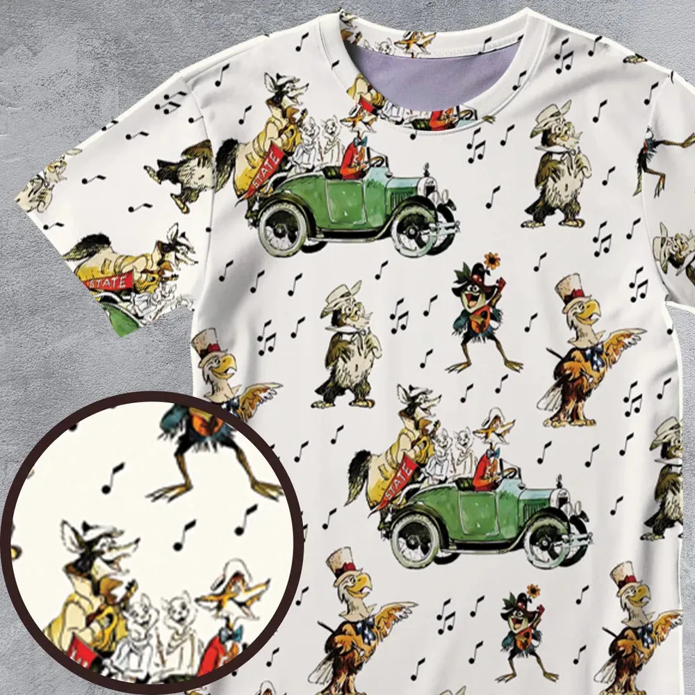 America Sings Characters All-Over Print Unisex T-Shirt - 4