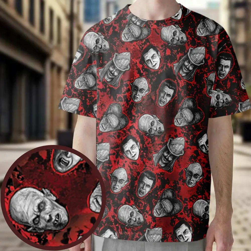 Many Faces Of Dracula All-Over Print Unisex T-Shirt - 3