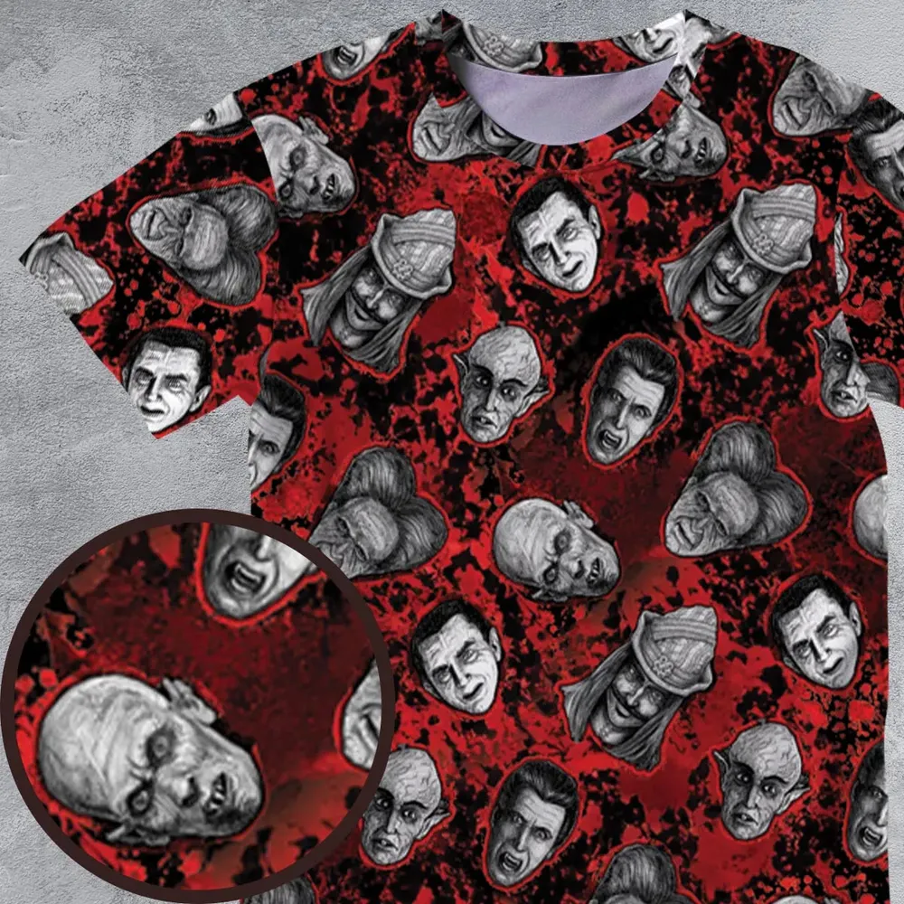 Many Faces Of Dracula All-Over Print Unisex T-Shirt - 4